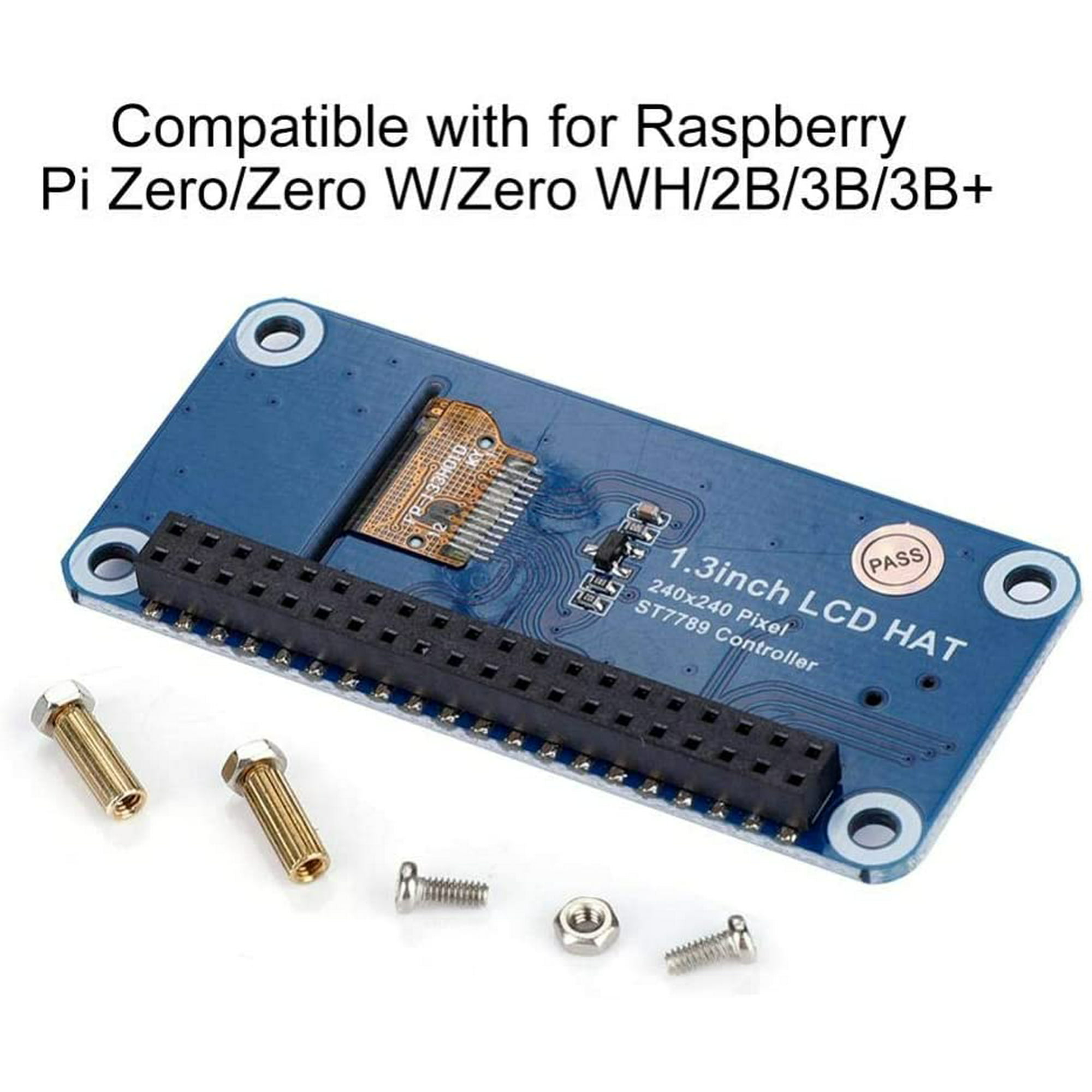with Examples for Raspberry Pi/Arduino/STM32 Driver ST7789 waveshare 1.3inch IPS LCD Display HAT 240x240 Pixel SPI Interface for Raspberry Pi Zero/Zero W/Zero WH/2B/3B/3B 